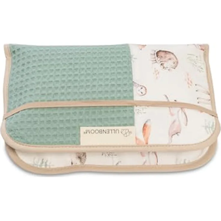 ULLENBOOM Windeltasche Waldfreunde, Wickeltasche für bis zu 3 Windeln, kompakt, mit Reißverschluss und Gummiband, Made in EU