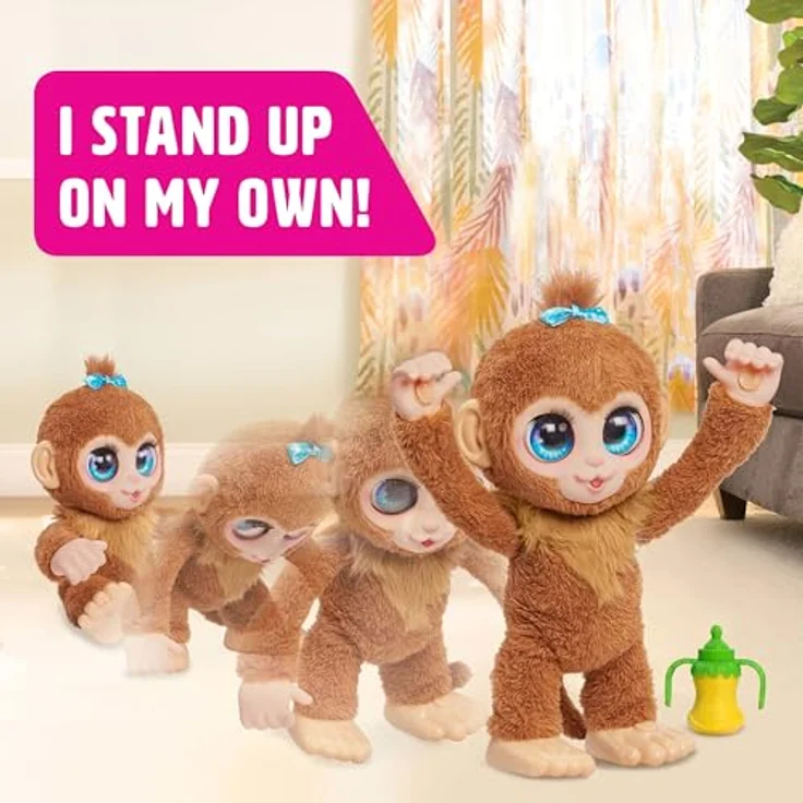 Just Play FurReal Peanut, interaktives Spielzeug, 38 cm groß, Plüschaffe mit Soundeffekten, ab 4 Jahren – Bild 2