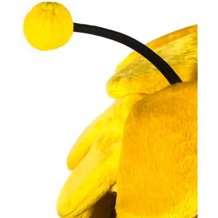 Maskworld Biene Maja Kopfbedeckung für Erwachsene - Gelbe Schaumstoff-"Haare" mit biegsamen Bienenfühlern – Bild 4
