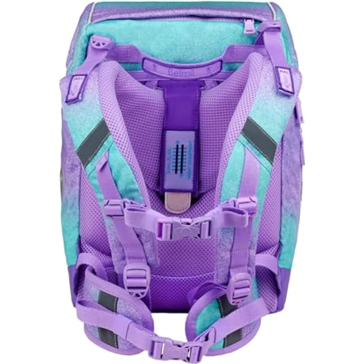 Belmil Comfy Plus Premium Schulranzen-Set, ergonomischer Ranzen mit Brust- & Hüftgurt, DIN A4 geeignet, 16 L, reflektierender Magnetverschluss – Bild 5