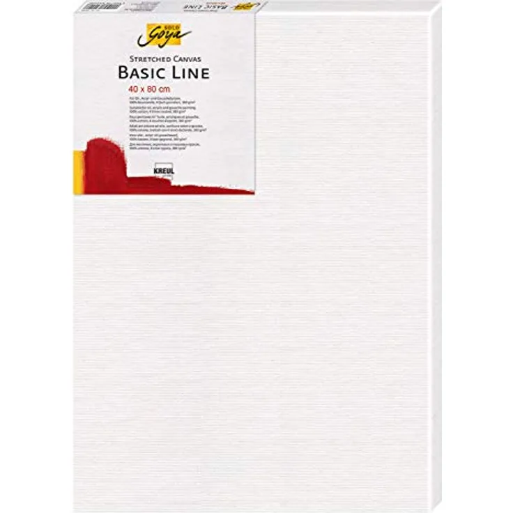 KREUL 64080 - Solo Goya Stretched Canvas Basic Line, Keilrahmen ca. 40 x 80 cm, mit Leinwand aus Baumwolle 4 fach grundiert, ideal für Öl, Acryl-und Gouachefarben