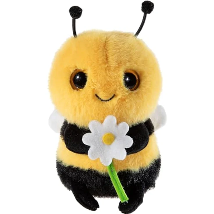 Heunec Biene mit Blume, gestreiftes Plüschtier als Kuscheltier – Bild 1