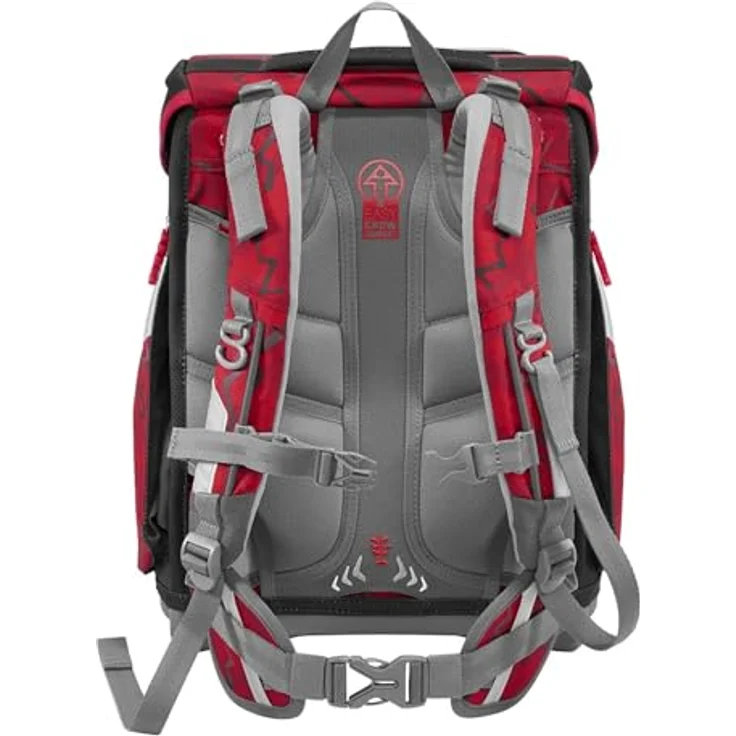 Step by Step Schulranzen-Set Space Monster Truck Rocky, 5-teilig, rot-blau, ergonomischer Tornister mit Reflektoren, höhenverstellbar mit Hüftgurt, 20l – Bild 3