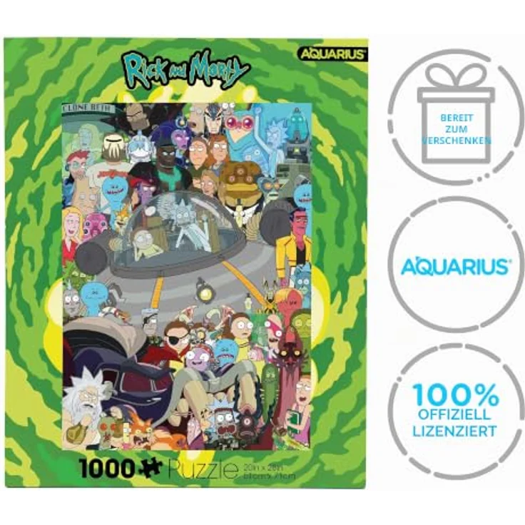 Aquarius Rick And Morty Puzzle, 1000 Teile, offiziell lizenziert, 71 x 50 cm, mehrfarbig – Bild 7