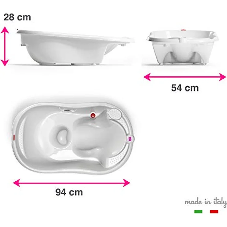 OKBABY Onda - ergonomisch geformte Baby-Badewanne - für Babys von 0 bis 12 Monaten - Weiss, 38236888, 1 Stück (1er Pack) – Bild 6