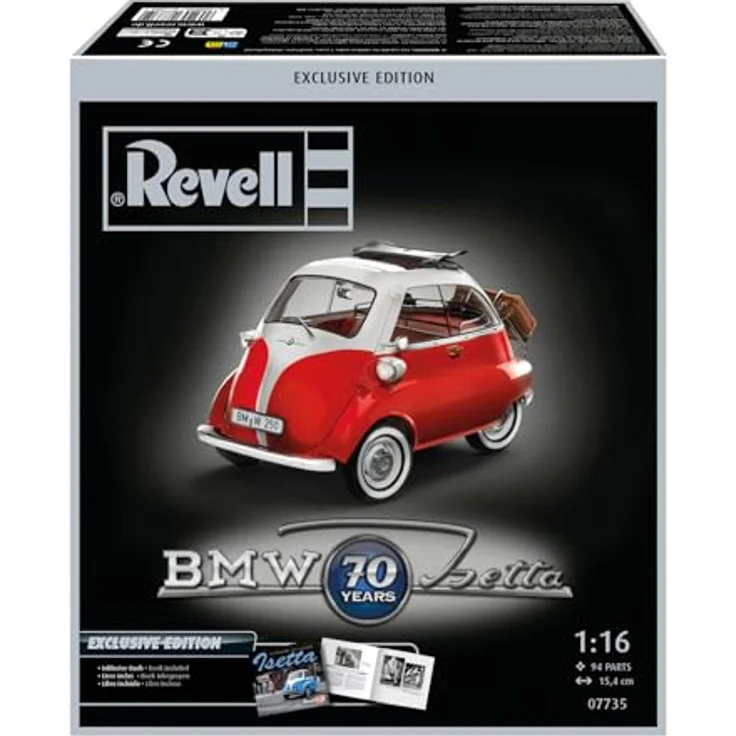 Revell Modellbau BMW Isetta 250, 70th Anniversary Exclusive EDI mit historischen Begleitmaterialien und authentischen Abziehbildern – Bild 2