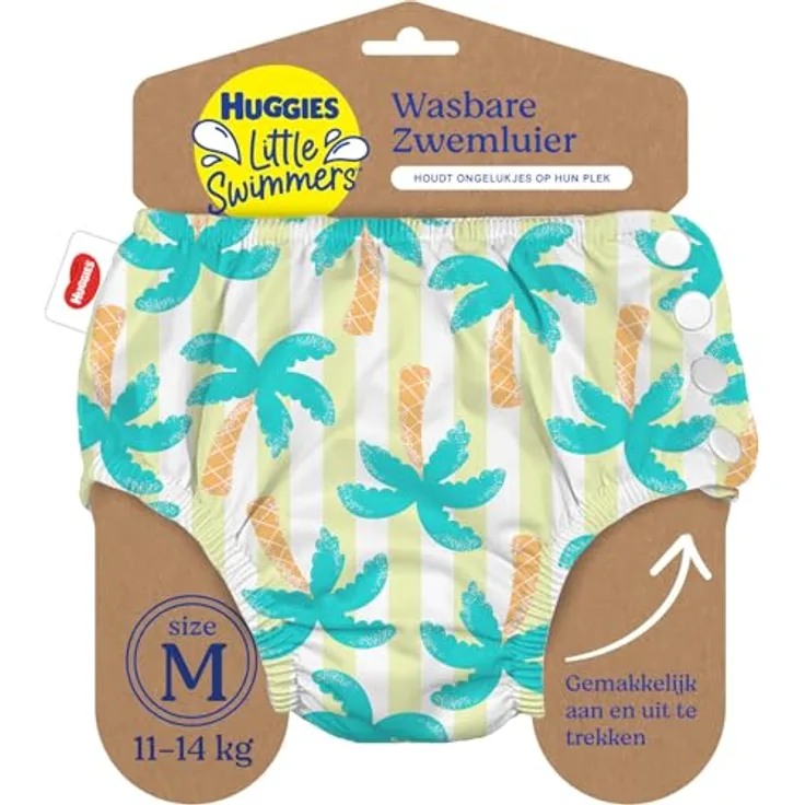 Huggies® Little Swimmers® culotte de bain lavable 11-14kg Taille 3-4 (M) wiederverwendbare Badehose, Unisexmodell, Super dehnbares Material, 2 absorbierende Schichten