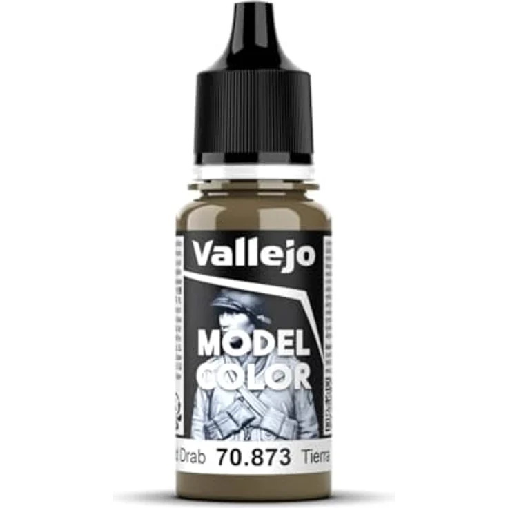 Vallejo Model Color Acrylfarbe, 17 ml, matt, Erdbraun (Uns Field Drab) – Bild 1