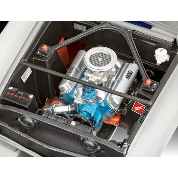 Revell 1966 Shelby GT 350 R Stirling Moss, Modellbausatz im Maßstab 1:24 mit 81 Teilen und detailliertem V8-Motor – Bild 3