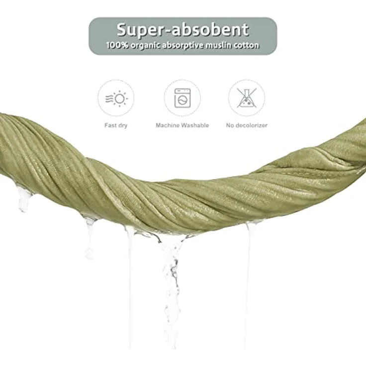Lulu moon Lätzchen Baby Absorbierende Dreieckstuch , Musselin Halstuch Baby mit Verstellbares Druckknopf, Weiche Sabberlätzchen für Junge und Mädchen, Unisex, 8 Stück (Wald) - Preisvergleich – Bild 2