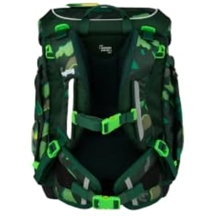 ergobag cubo light Schulranzen-Set DinosauriBär, 21 Liter Volumen, leichtes Hugging-Tragesystem, wasserabweisend, mit Sportbeutel und Flex-Front-Vordertasche – Bild 4
