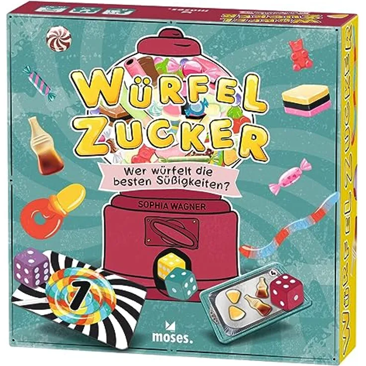 moses. Würfelzucker, süßes saures Würfelspiel für die ganze Familie, spannendes Gesellschaftsspiel mit einem leichten Spielanstieg, perfekt für Familienabende mit Kindern ab 8 Jahren