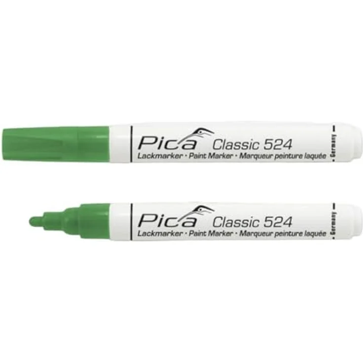 Pica Marker Lack-/Industriemarker 2-4mm, Rundspitze, Ölmarker, grün, schnell trocknend, hohe Lichtbeständigkeit – Bild 2