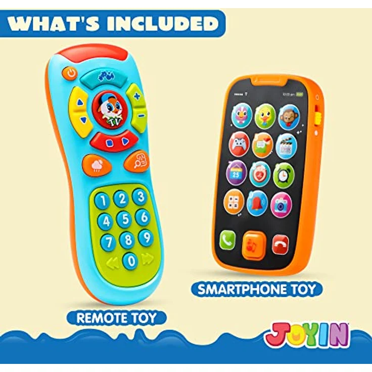 JOYIN Mein Lernen Fernbedienung und Telefon-Bundle mit Musik, Spaß, Smartphone Spielzeug für Baby, Säuglinge, Kinder, Jungen oder Mädchen, Geburtstagsgeschenke – Bild 4