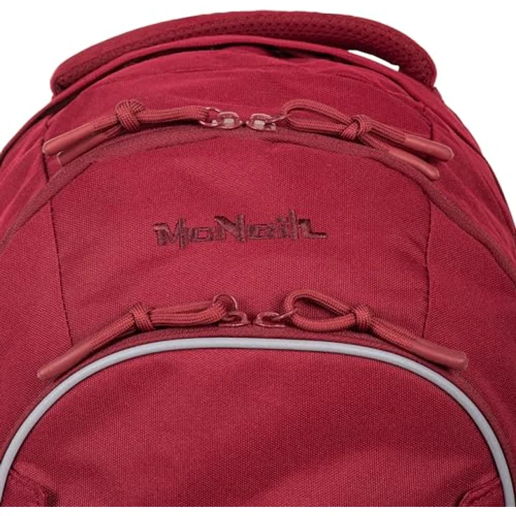 McNeill Schulrucksack MILO, roter Schulranzen mit gepolsterten Rückriemen, Organizer und Air-Flow Rückensystem – Bild 5