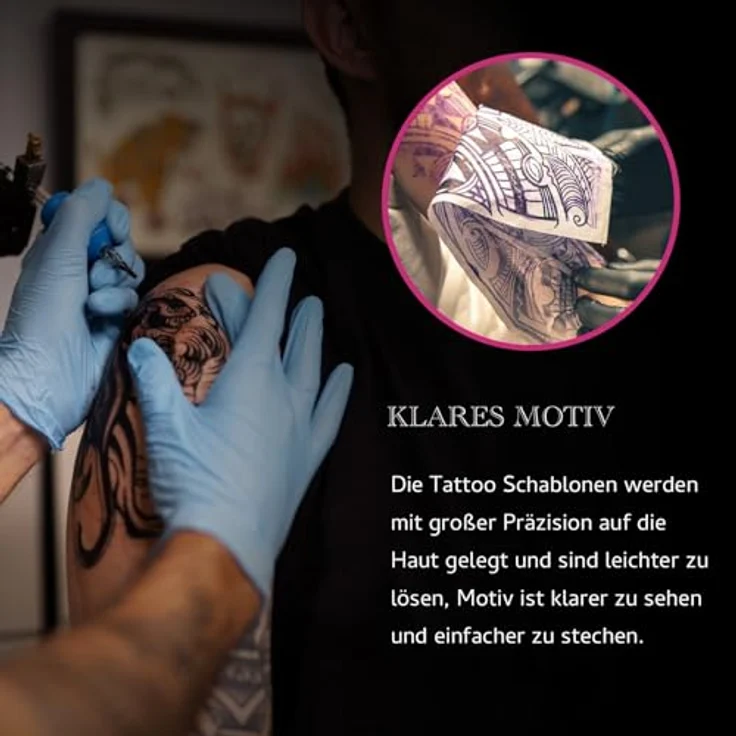 P-Beauty Tattoo Transfergel 2x 150ml - klares Schablonen Gel für präzise Tattooübertragung - hautverträgliche und langanhaltende Transfercreme - Tattoo Zubehör – Bild 5
