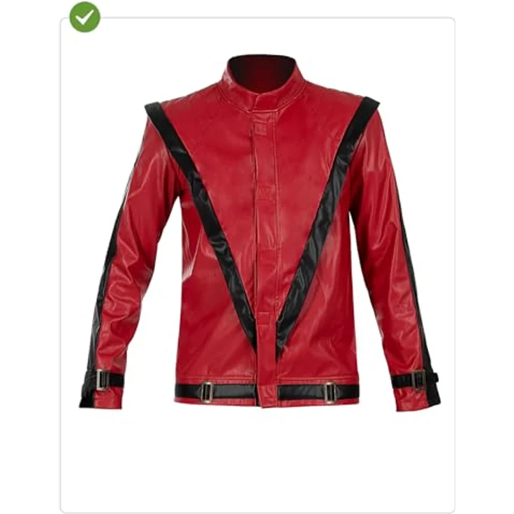 Funidelia Offizielle Michael Jackson Thriller Jacke für Herren, Größe L - XL, rot, Kostümzubehör für Partys, Karneval und Halloween – Bild 2