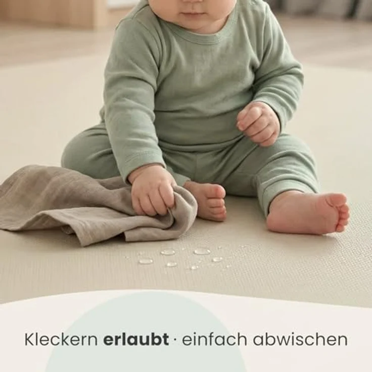 LittleTom Puzzlematte für Kinder, 18 Teile Spielmatte in modernen Pastelltönen, TÜV geprüft, 30x30 cm, beidseitig verwendbar und wasserfest, ideal für drinnen und draußen – Bild 5