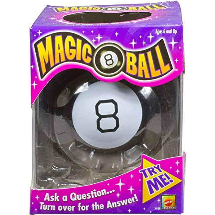Mattel Magic 8 Ball, schwarz, 9 cm, englische Version – Bild 2