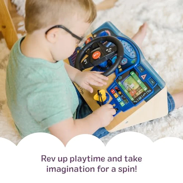 Spin Master Melissa & Doug Vroom and Zoom, Spielzeug-Lenkrad aus Holz mit Lichtfunktion, für Kinder ab 3 Jahren – Bild 2