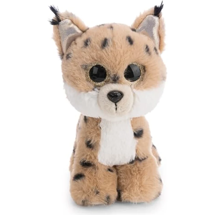NICI GLUBSCHIS Luchs Lenzo, hochwertiges Kuscheltier aus braunem Plüsch, 15 cm, mit goldenen Glitzeraugen und liebevollen Details, ideal zum Kuscheln und Spielen, perfekte Geschenkidee für Kinder & Erwachsene | 63054 – Bild 3