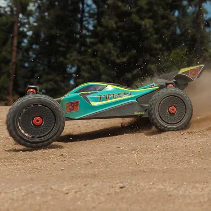 Arrma ARA4306V4T1 1:8 TYPHON 223S BLX Brushless 4X4 Buggy RTR mit DSC Grün, Ferngesteuertes Auto 2S und 3S Ready – Bild 5