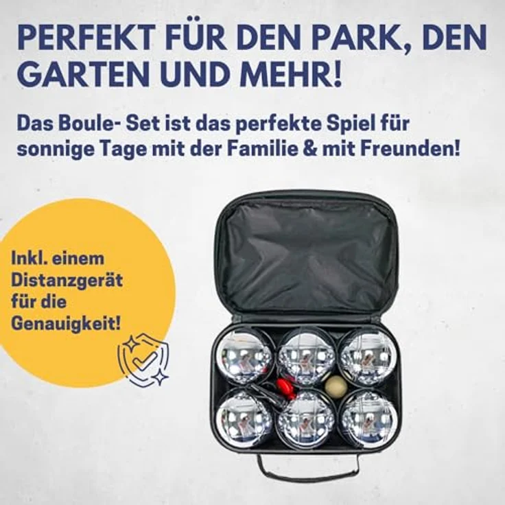 BEST Sporting - Boules Set 6 Metallkugeln – Bild 6