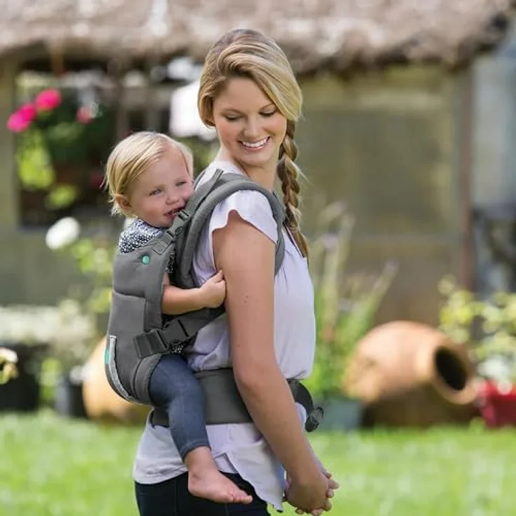 Infantino Cuddle Up Babytrage – Ergonomische Babytrage mit Teddy-Kapuze und verstellbaren Schultergurten – Für Säuglinge und Kleinkinder von 5,4-18 kg - Preisvergleich – Bild 3