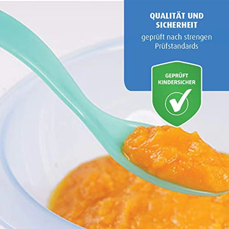 reer weicher Wärmesensorlöffel, Babylöffel, Fütterlöffel, für eine einfache und sichere Nahrungsaufnahme, zum Essen lernen, 3 Stück, BPA-frei, mehrfarbig – Bild 5