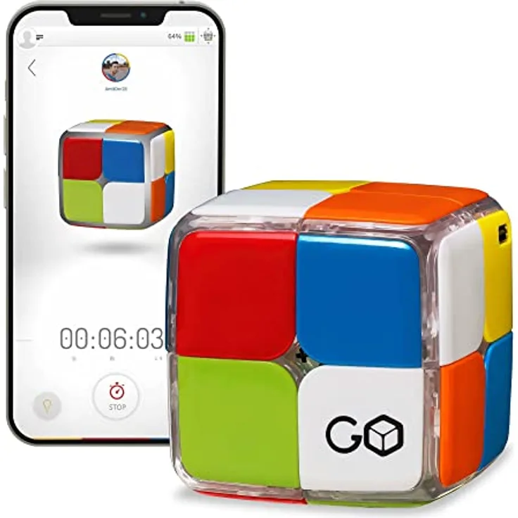 GoCube 2x2, smarter verbundener Würfel mit Lern-App, geeignet für alle Altersgruppen