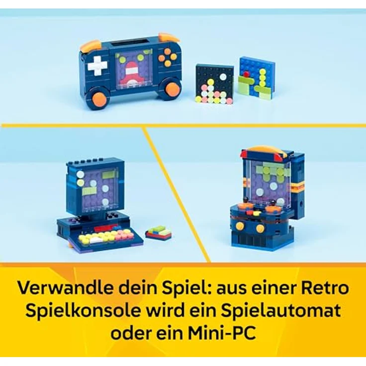 LEGO Creator 3-in-1 Retro-Spielkonsole, Bauset mit 3 Bauoptionen: Spielkonsole, Mini-PC oder Spielautomat, für Kinder ab 8 Jahren, kreatives Geschenk für Gamer – Bild 3