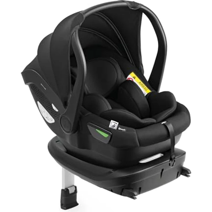 Hauck Babyschale Drive N Care, i-Size, mit Base und Neugeborenen-Einlage, grau – Bild 1