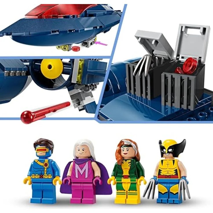 LEGO Marvel X-Jet der X-Men, Modell-Flugzeug zum Bauen mit Figuren inkl. Wolverine und Rogue, Superhelden-Spielzeug für Kinder, Geschenk für Jungs und Mädchen ab 8 Jahren 76281 – Bild 4