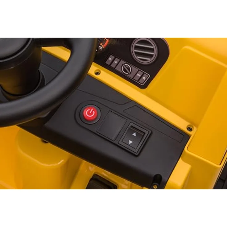 sun baby Kinder Elektro Kipper mit Akku Elektroauto für Kinder 3 bis 6 Jahre, Motorsound, Hupe, Vorwärts- und Rückwärtsgang (Gelb) – Bild 4