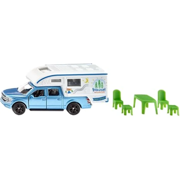 SIKU 1693 Siku Ford Pick Up Camper F150 blau weiß 3,8cm – Bild 6
