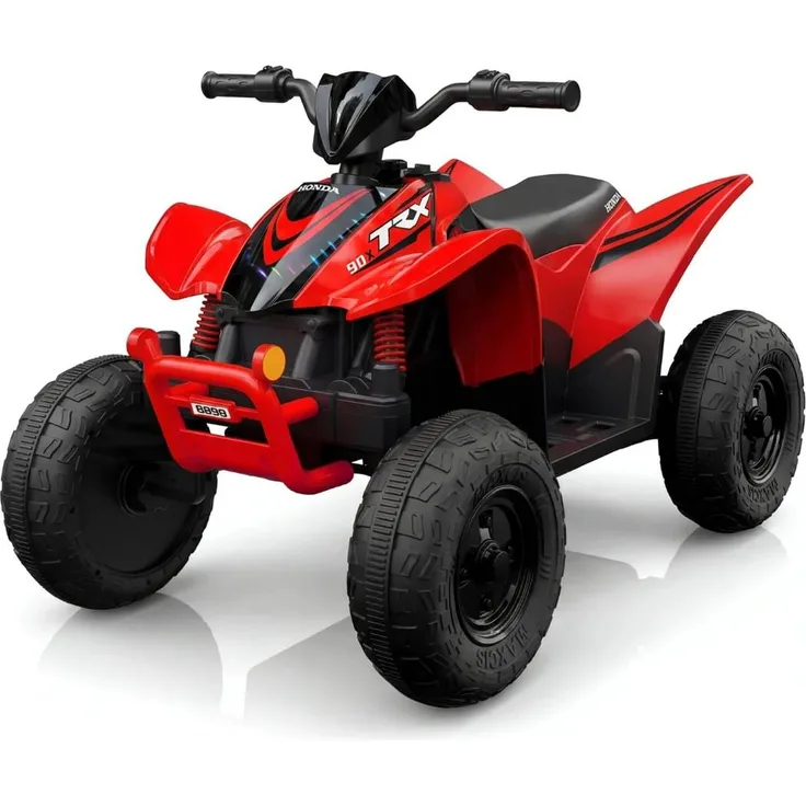 Vrooomy Honda TRX90X Elektro Kinderquad 12V, robust mit neuem Li-Ionen-Akku, für 3-6 Jahre, rot, MP3-Player, Stoßdämpfer und LED-Beleuchtung