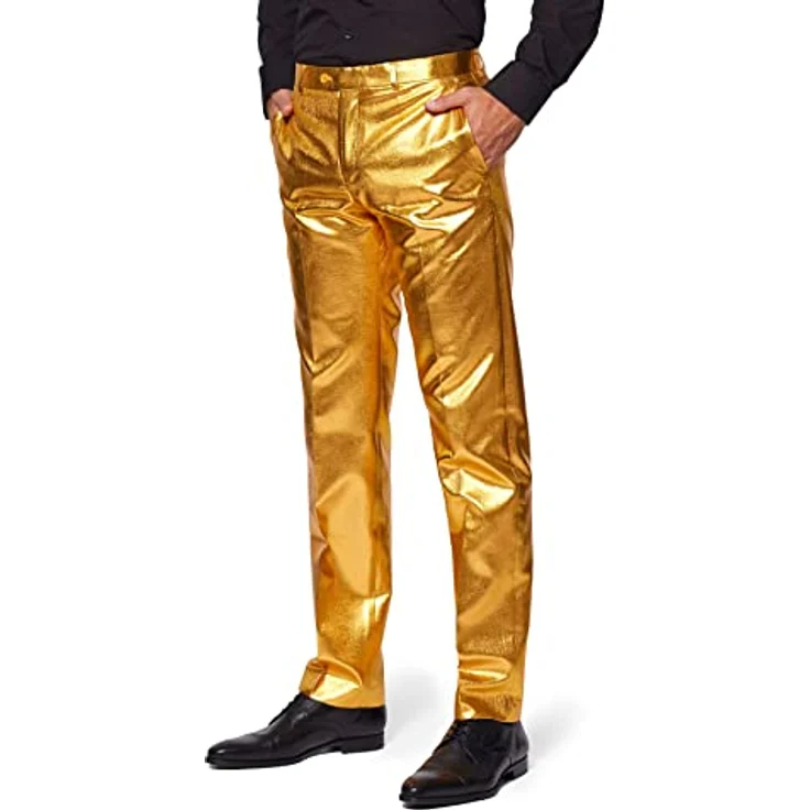 "Opposuits Anzug Groovy Gold Kostüm Anzug - Slim Fit, für Karneval und Silvester" – Bild 4