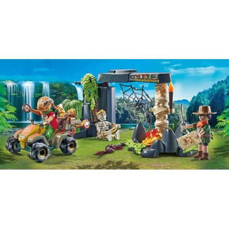 PLAYMOBIL 71454 Schatzsuche im Dschungel Spielset, inklusive Quad, Schatzkarte und 2 Figuren, Mehrfarbig – Bild 2