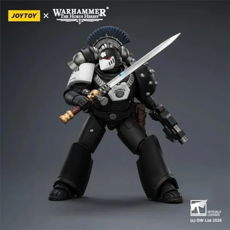 JOYTOY Warhammer 40,000 Actionfigur Raven Guard MkVI Tactical Sergeant, 12 cm, mit Energieschwert und Bolter, voll beweglich, detailreich, 1:18 Maßstab – Bild 4