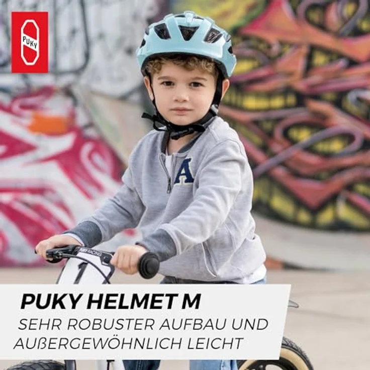 PUKY Helmet M Blau | Optimal für Kopfumfang 54-58 cm | Leicht & Belüftet | Robuster Polycarbonat & EPS-Schaum Schutz | Licht-Modul & 360° Sichtbarkeit | Stylisches Design & Farboptionen – Bild 5