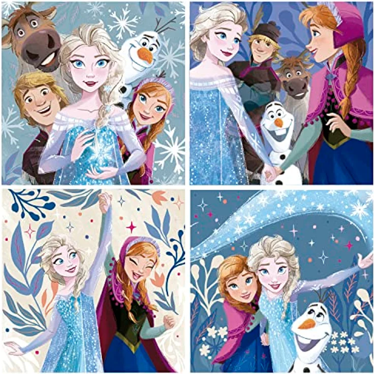 Educa Die Eiskönigin 4in1 Puzzle Set, mit 12/16/20/25 Teilen, Kinderpuzzle für ab 3 Jahren, Disney Frozen – Bild 2