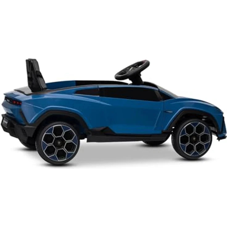Beneo Elektrisches Ride-on-Auto Lamborghini Lanzador 12V, lizenziert, blau, mit Lithiumbatterie, LED-Beleuchtung, 2,4-GHz-Fernbedienung, MP3-Player und breitem Sitz – Bild 4