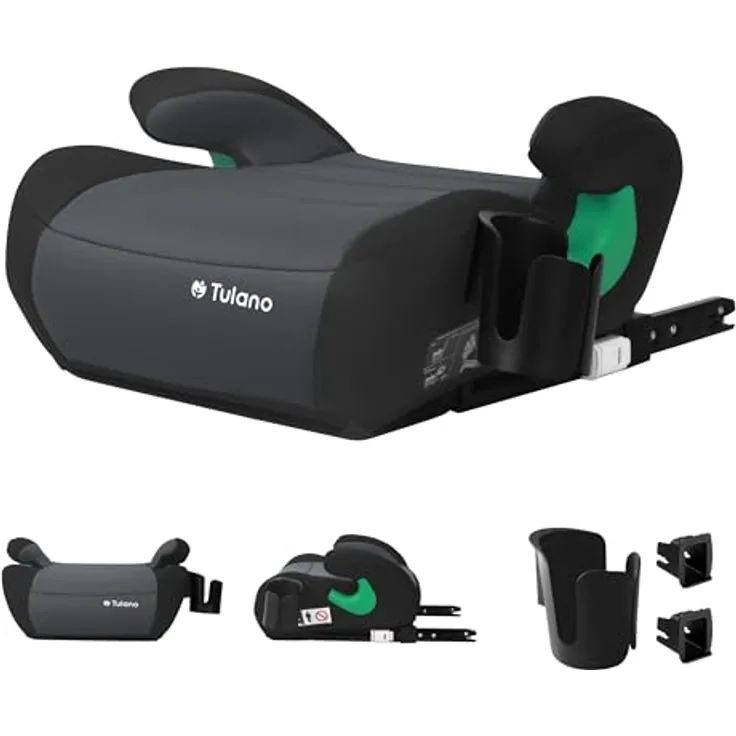 Tulano Cabby 35 Graphite, Kindersitz mit ECE R129/i-Size Norm, ISOFIX und abnehmbarer Polsterung