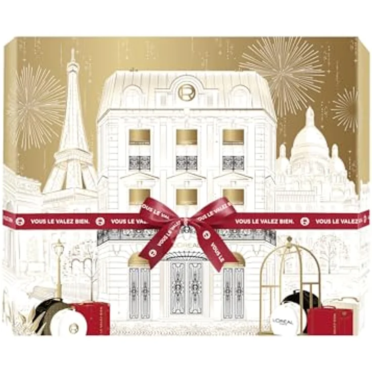 L'Oréal Paris Adventskalender 2025, 24 Beauty-Highlights mit 18 Make-up Produkten, 3 Gesichtspflege- und 3 Haarpflegeprodukten – Bild 1