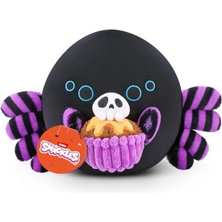 ZURU Snackles Halloween Serie 1, 20 cm großes Plüschspielzeug (Shadow) mit Snack-Accessoire, superweicher Plüsch – Bild 1