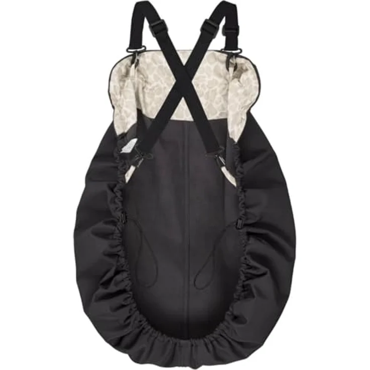 Hoppediz oppediz Tragecover Softshell, Universalcover für Babytrage und Tragetuch, grau/leo, wasserabweisend und windabweisend – Bild 4