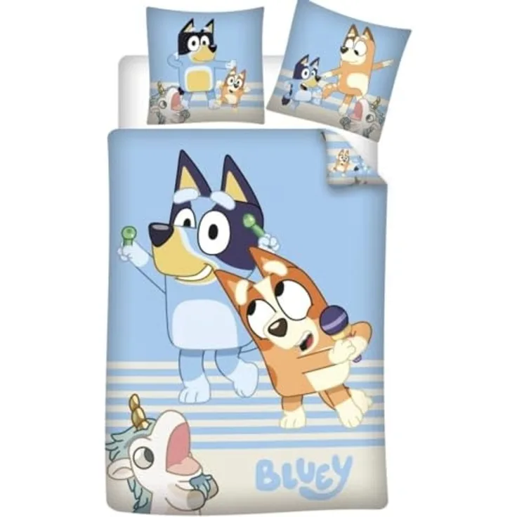 BLUEY Wende Bettwäsche Set 2tlg 135 x 200 cm 100% Baumwolle
