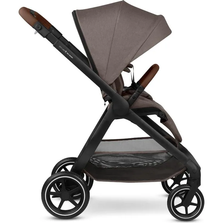 ABC Design City Life All in One Set + Isofix Base Root /4in1, Kombikinderwagen für 0-4 Jahre, Farbe: Nature