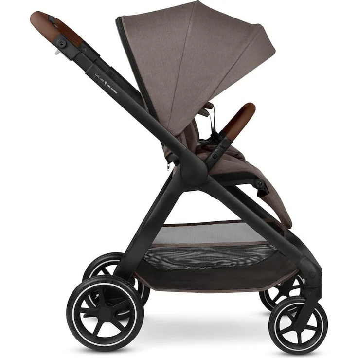 ABC Design City Life All in One Set + Isofix Base Root /4in1, Kombikinderwagen für 0-4 Jahre, Farbe: Nature