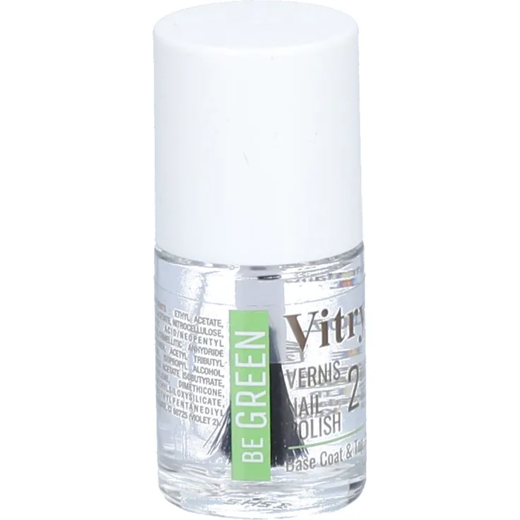 Vitry Be Green 2-in-1 Base & Top Coat, veganer Nagellack für brilliante und geschützte Nägel, 10 ml